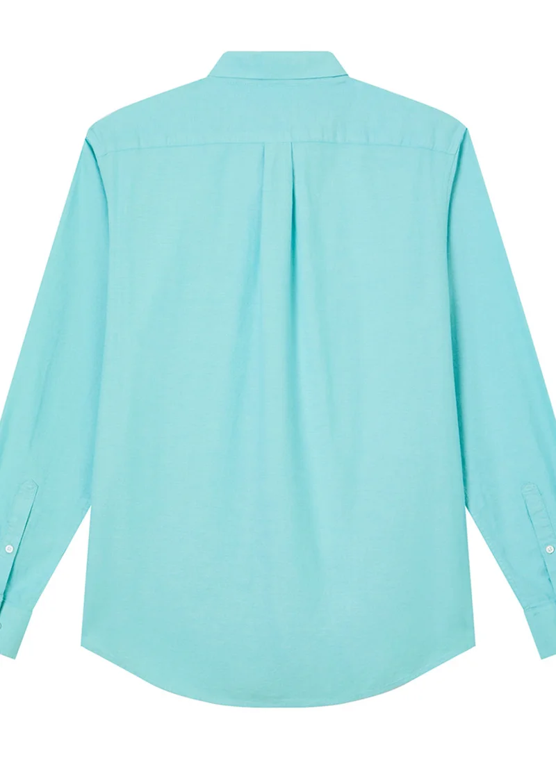 GIORDANO Men’s Cotton Slim Oxford Shirt with Embroidery